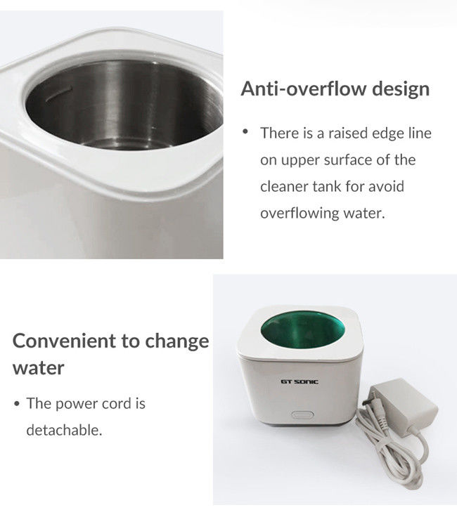 Supersonic Portable Ultrasonic Cleaner 10W ABS Housing 40kHZ With SUS Tank