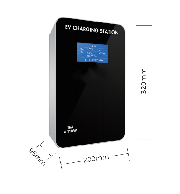 Highfly 16A 11KW Wall Mounted AC EV Charging Station Wallbox Cable Type 2 Fast EV Car Charger for Electric Vehicle