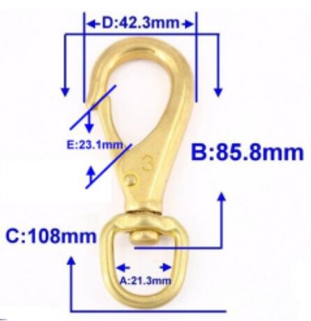 Heavy Duty Solid Brass Snap Hook Swivel Bolt Snaps Spring Release