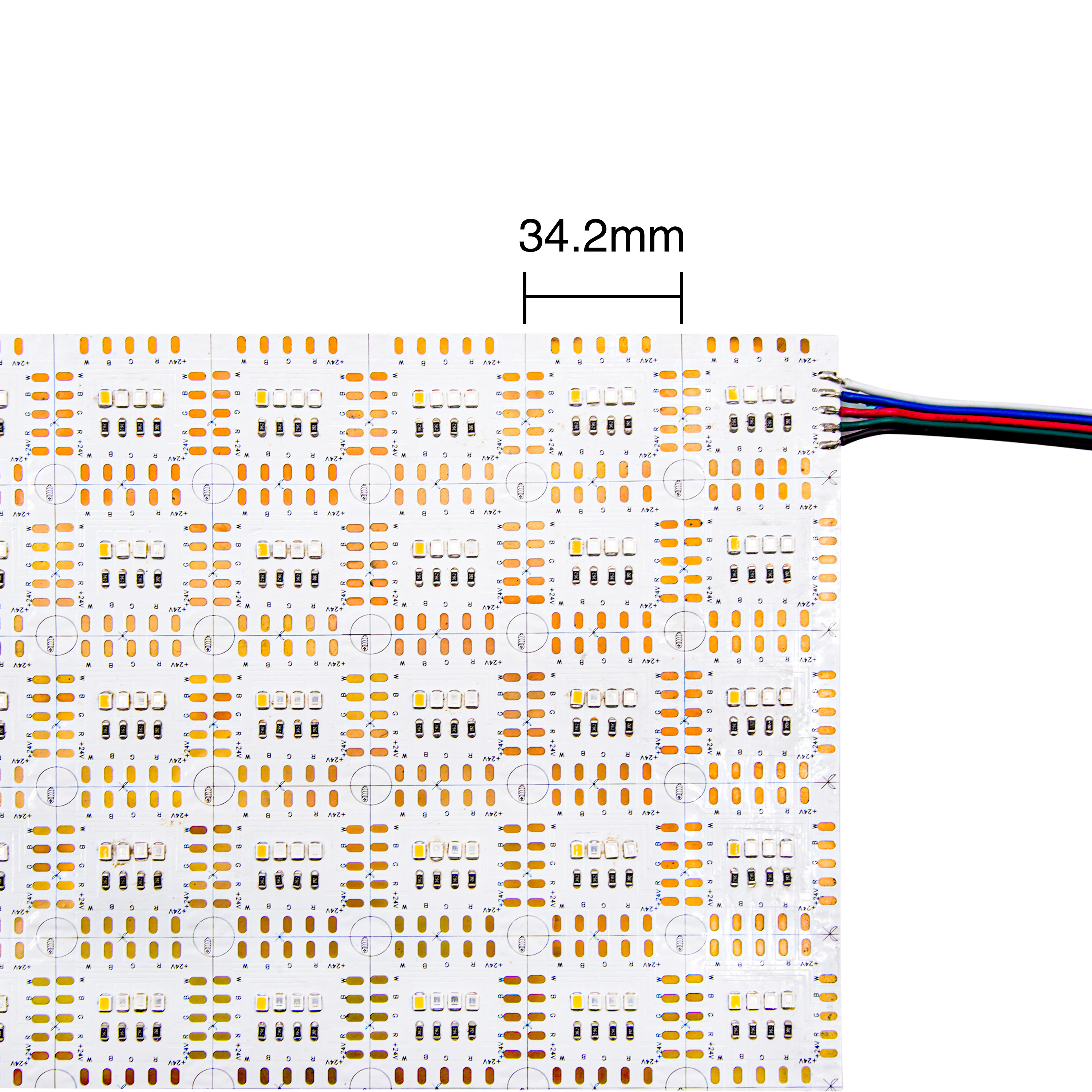 Flexible RGB+W LED Panel LED Strip IP20 24V 240mm Width Led Background Lighting