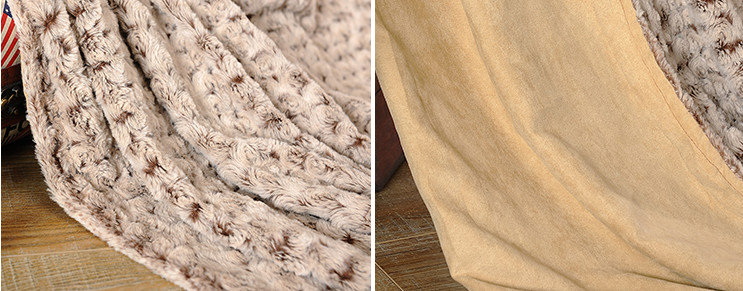 100% Polyester Pv Plush Soft Faux Fur Blanket Cozy Warm 150*200CM / 200*240CM
