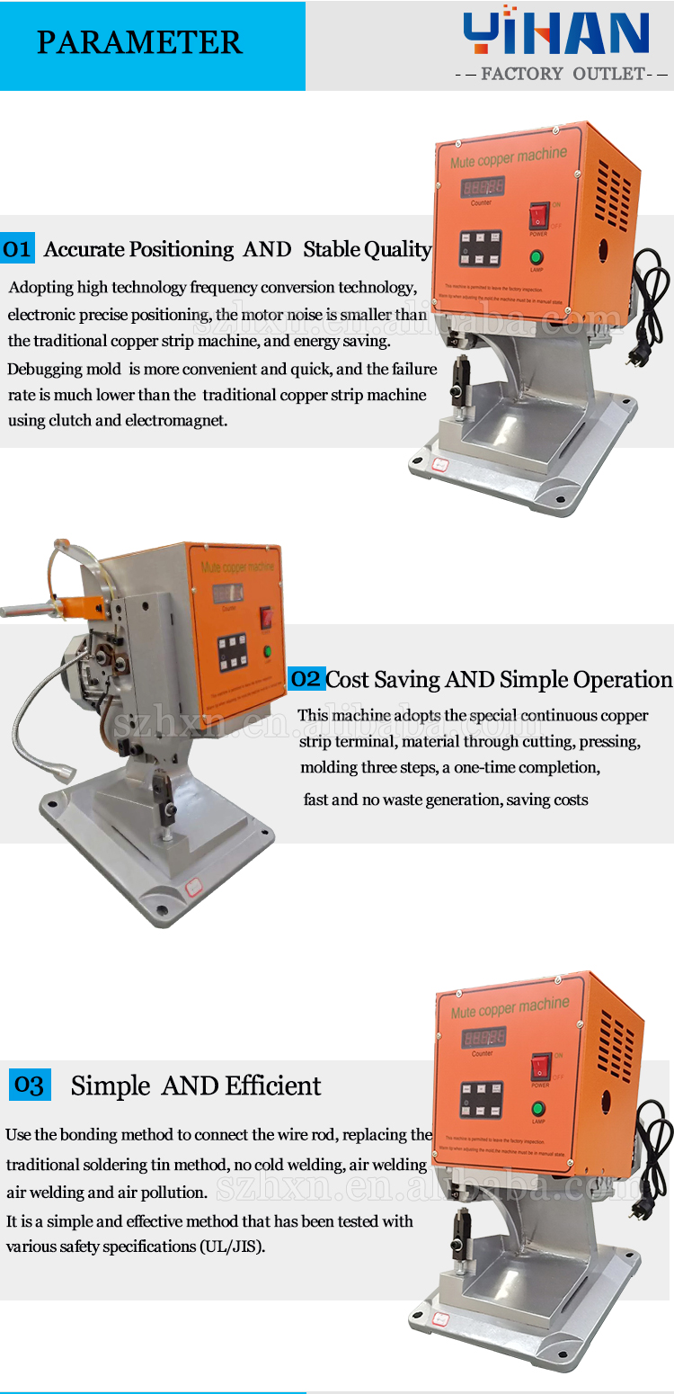 Wire Splicing and Connecting YH-1.8T Mute Copper Belt Crimping Machine for Wire Joint