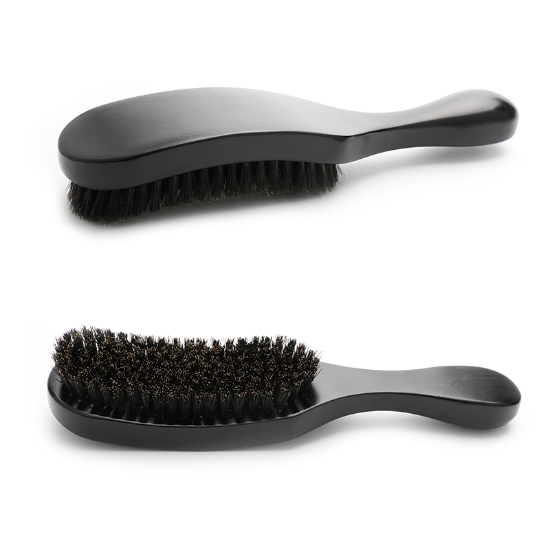 OEM Men'S Grooming Beard Brush Hard Bristle Black 360 Wave Brush For Black Men