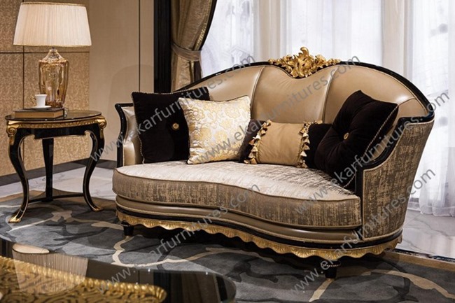 Luxury Hotel Room Furniture Modern Design Leather Sofa TI-006