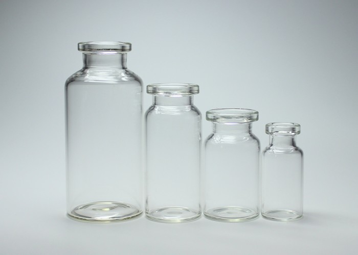 Clear / Transparent Medicine Empty Crimp Neck Tubular Glass Vial Container