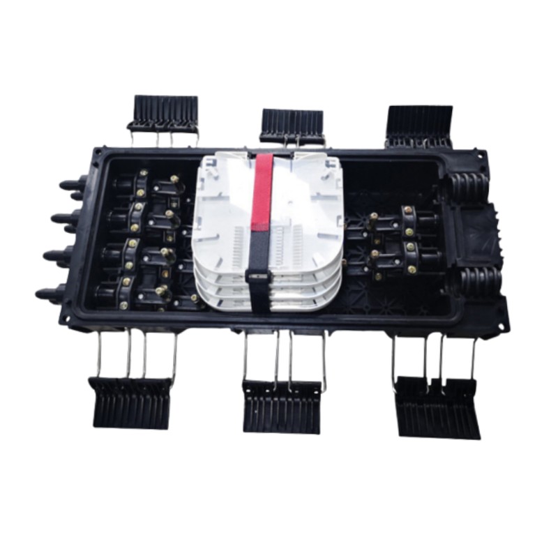 Optical FTTH IP66 Splice Closure Fiber Optic Connector Box Horizontal Type 24-288 Ports