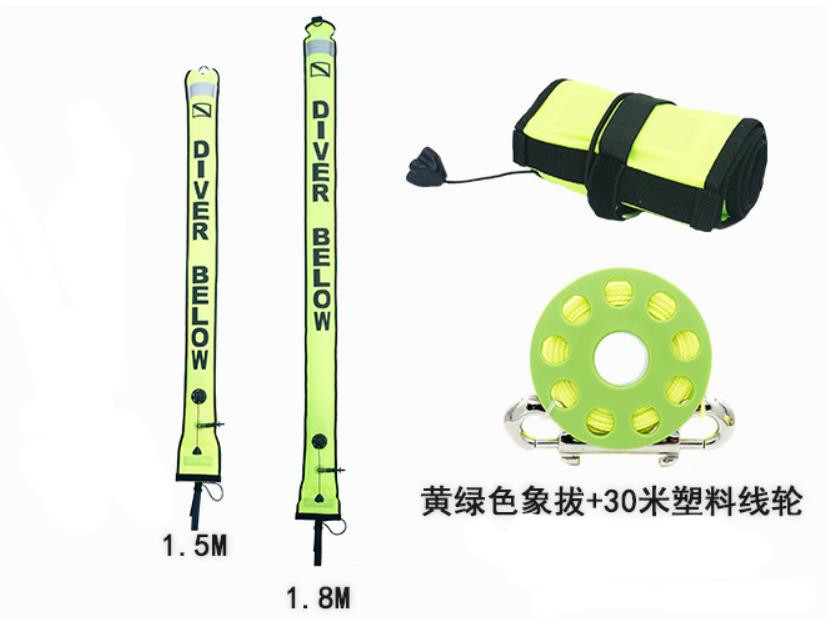 Composite Nylon Scuba Diving Accessories DSMB And Reel With Vent Valve