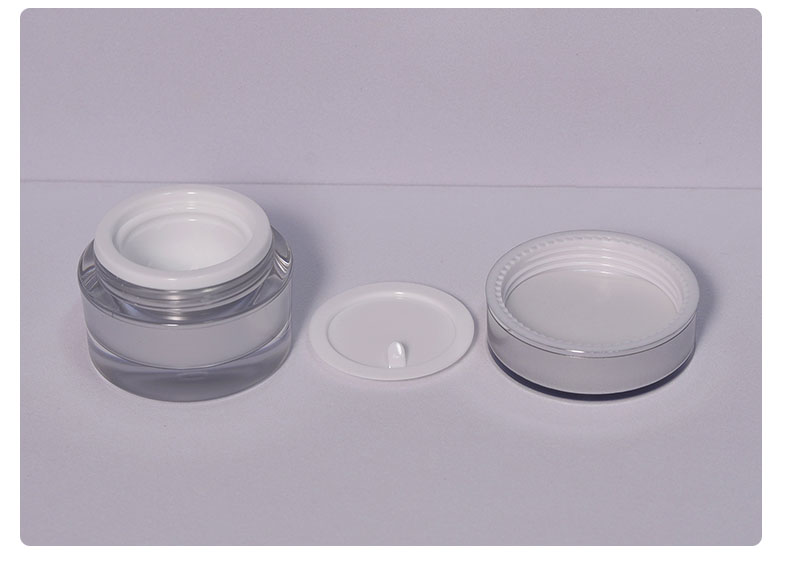 Acceptable Customer's Logo Luxury 10g Round PS Silver Empty Clear Plastic Packaging Cosmetic Cream Jar for Lip Balm