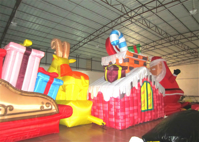 Waterproof PVC Inflatable Christmas Decorations Strong Fabric Inflatable Santa Claus for decoration