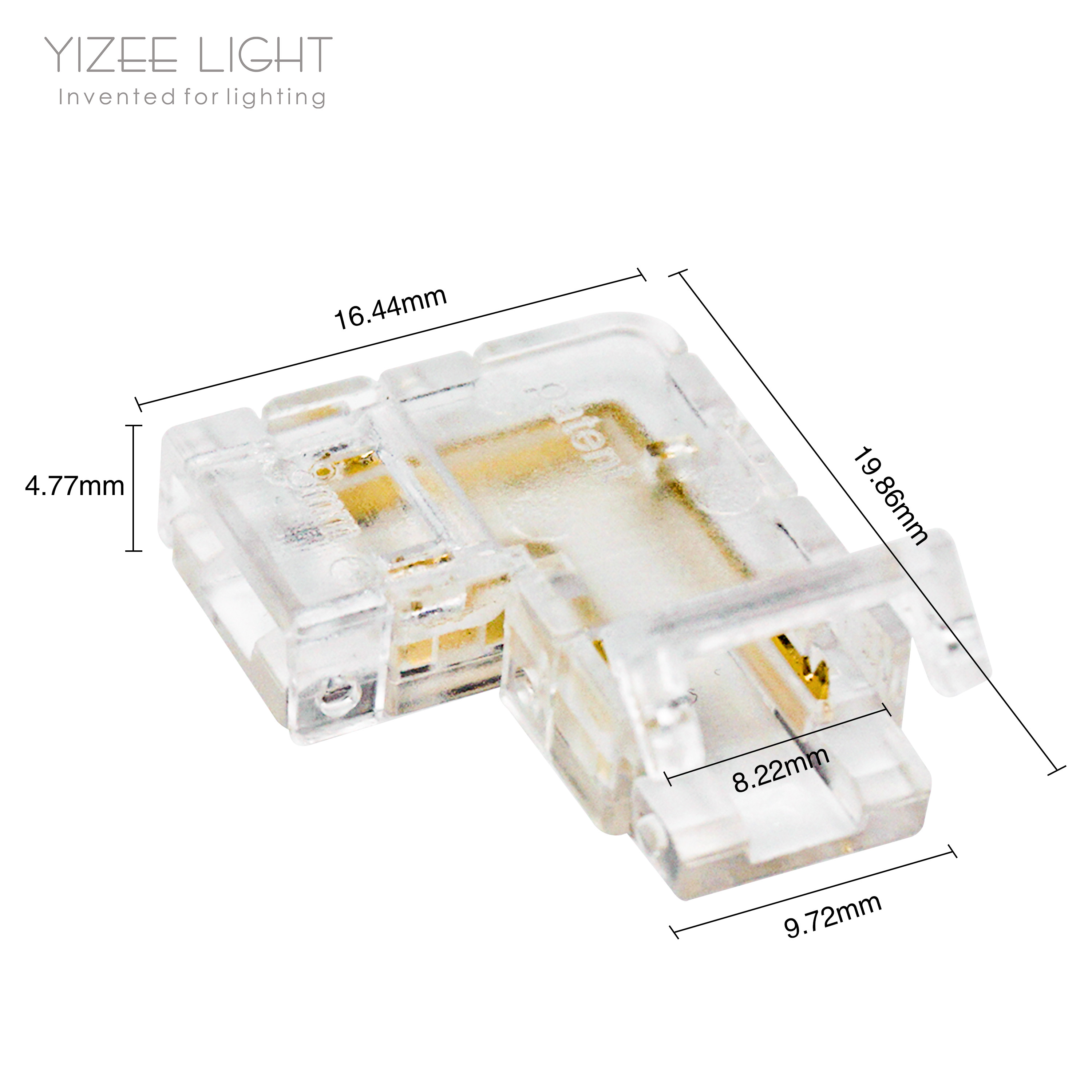 IP20 L Shape Corner Connectors Transparent Clear For Efficient And Durable Connections