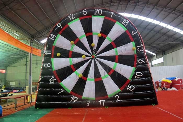 0.9mm PVC Inflatable Sports Games / Football Dartboard Customized Size Accepted