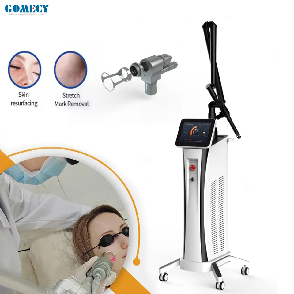 GOMECY Vertical 10600nm CO2 Fractional Laser Machine Super Pulsed 10600nm Handpiece With Function Choose Independently