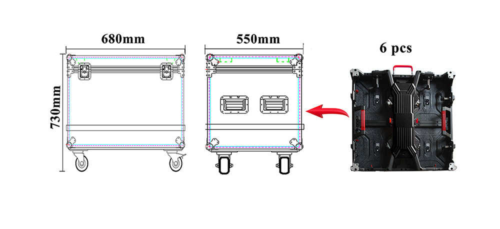 1/13S 33W P4.81 Led Display Screen For Rent 1R1G1B SMD2727 0.5KG