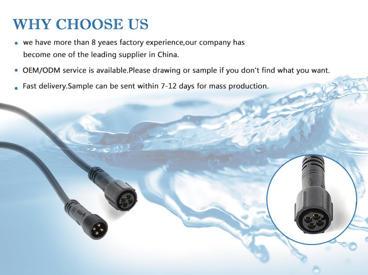 Customized M10 Pvc Male And Female Head Wrapped Adhesive Street Lamp Shared Bicycle Waterproof Connector
