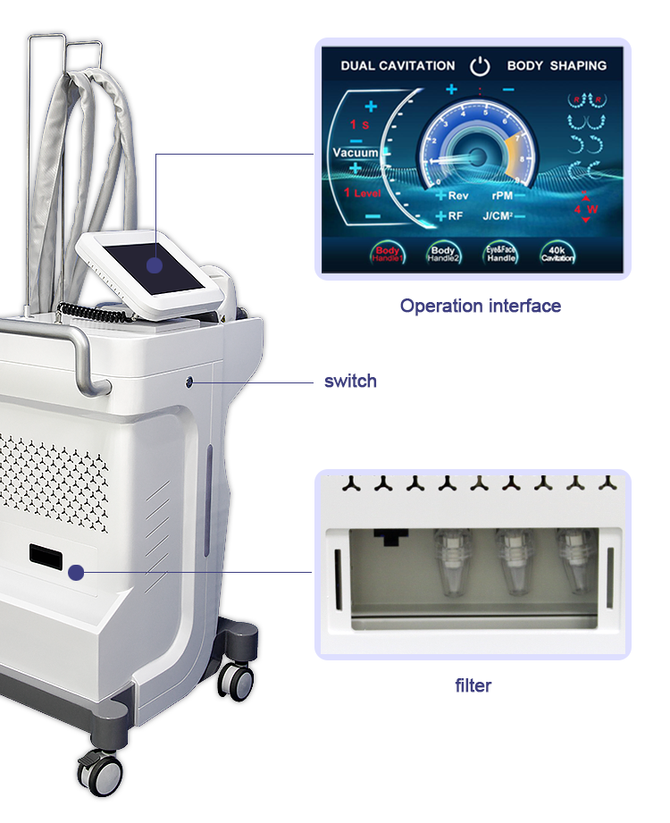 1MHz 635nm Beauty Therapy Machines Fast Cavitation Slimming System