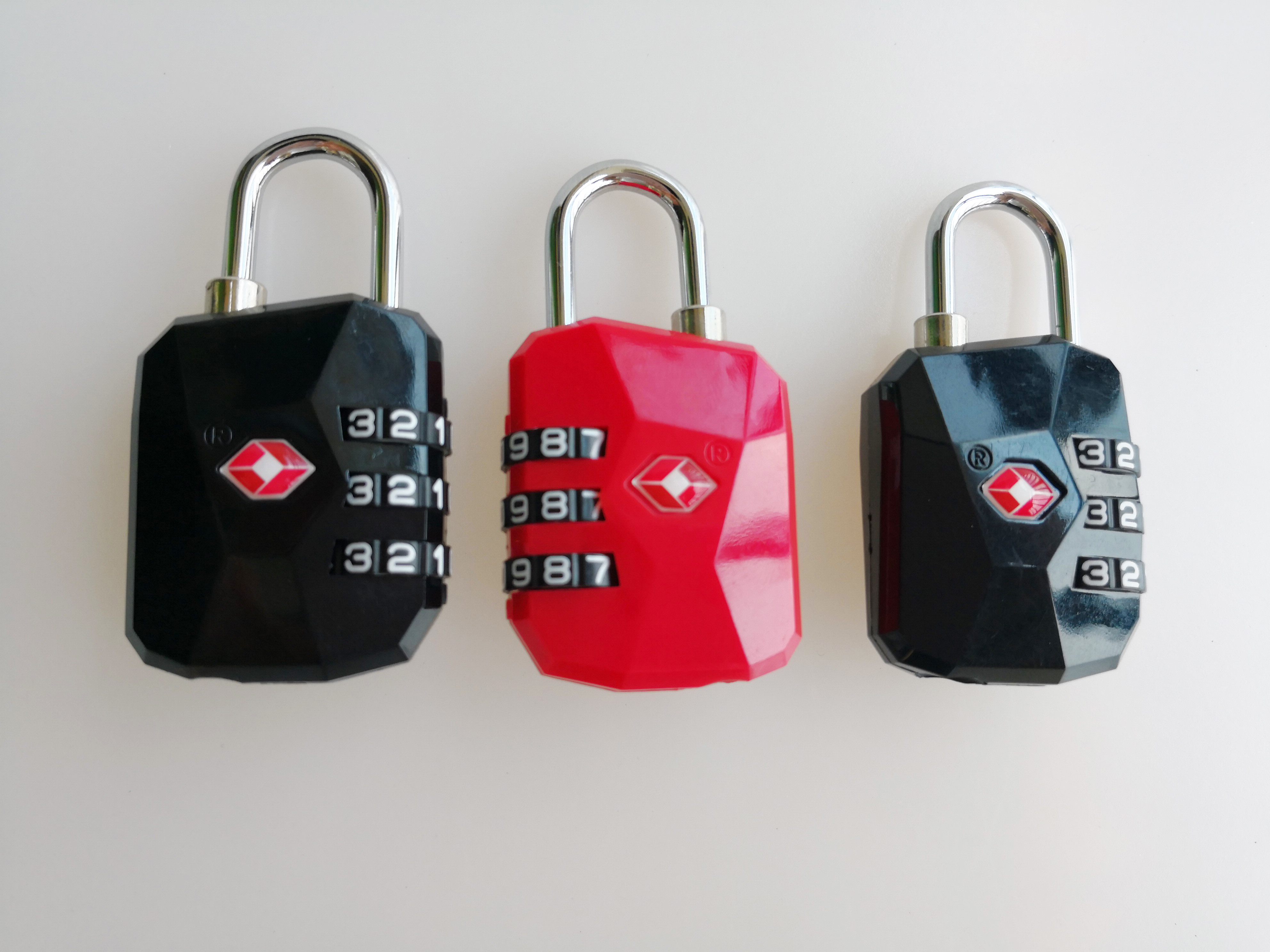 Fashion TSA Travel Locks / TSA Security Lock Black PC Material For Luggage Security
