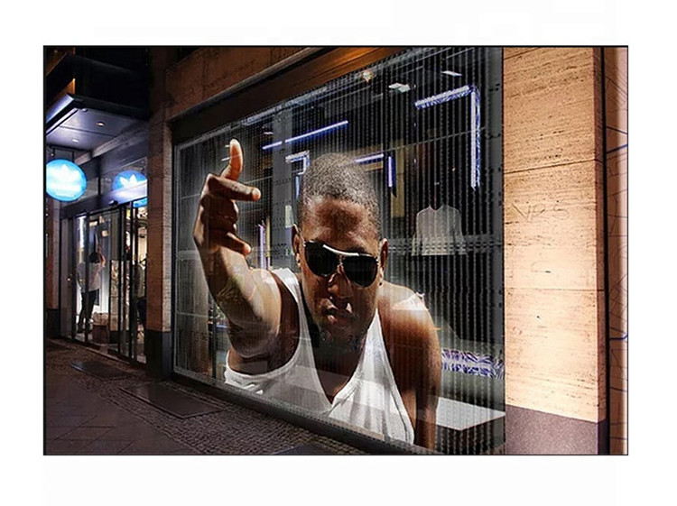 500*1000mm P3.91 Indoor Transparent LED Display