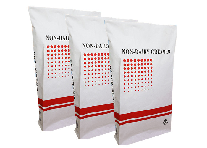 Pinch Bottom Industrial Paper Bag 20KG 25kg For Non Dairy Creamer