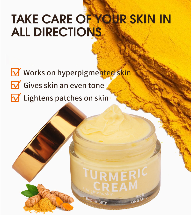 Organic Skin Care Acne Wrinkle Dark Spot Moisturizer Bleaching Turmeric Face Cream