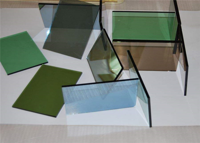 High Precision Flatness Pink Reflective Float Glass For Construction / Decoration