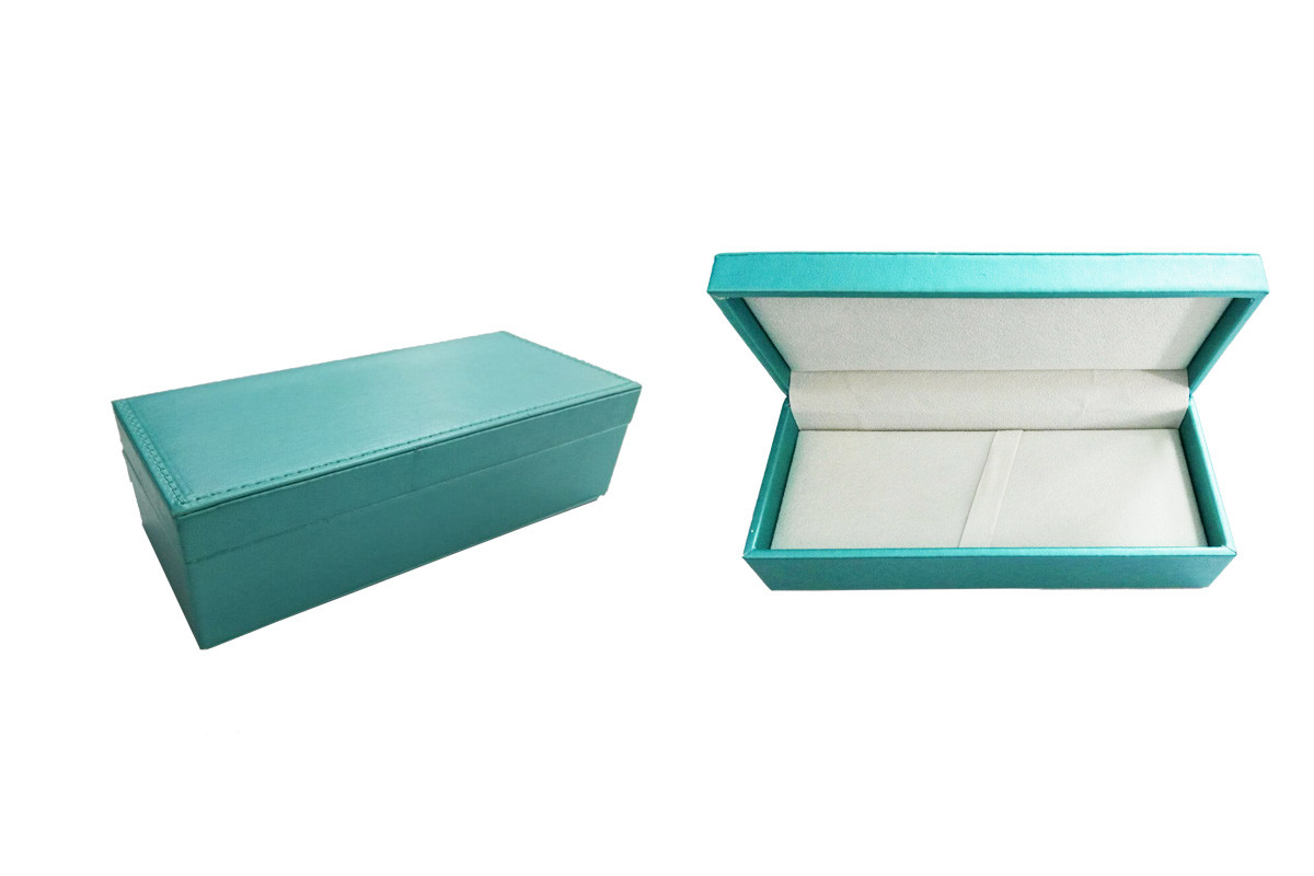Wooden Gift Box Case Pen Holder With PU Leather Material Customized Color