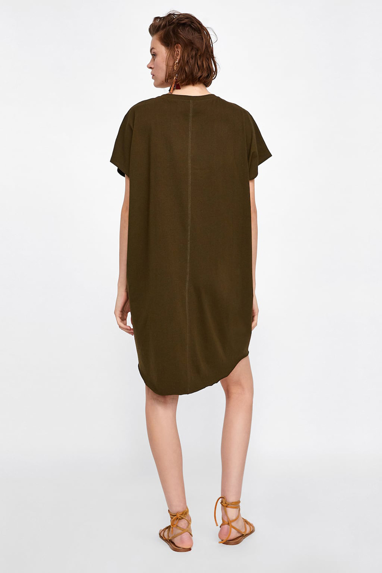 Fashion Women Summer Cotton T-shirt Dress