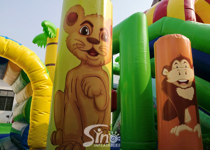 Safari World Jungle Elephant Inflatable Bouncy Castle For Kids Outdoor N Indoor Playground Fun