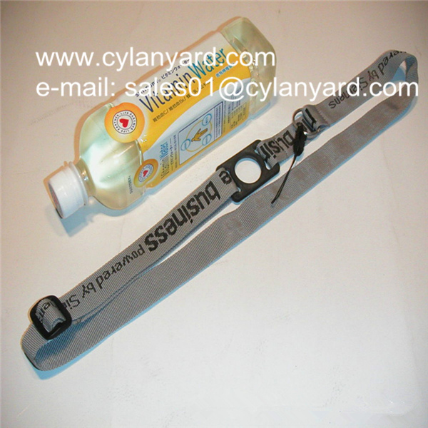 Polyester lanyard with water bottle holder