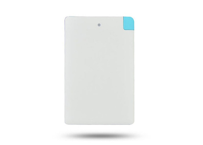 2500mAh 4000mAh Card Portable Power Bank With Charging Line Plastic Material