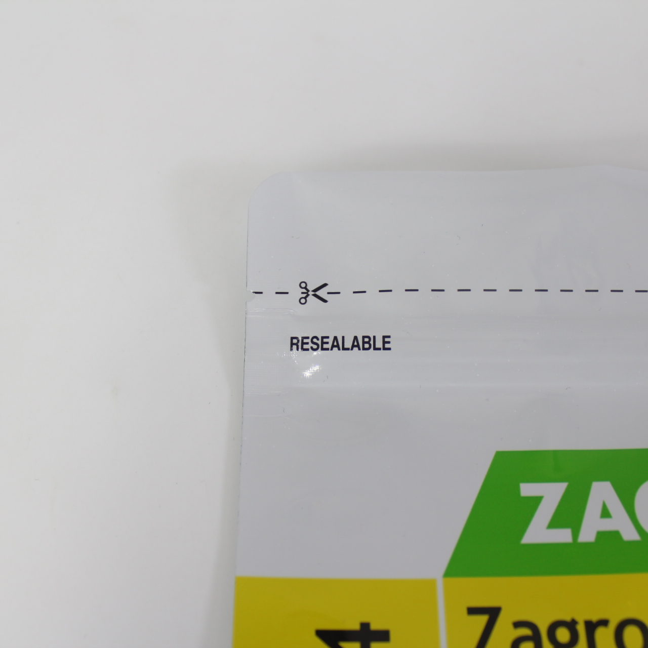 Sealing Plastic Resealable Custom Zipper Bag Dry Food Standing Pouches