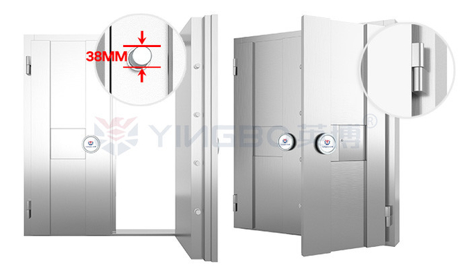 H2200*W1980mm Fireproof Vault Door Stainless Steel Security For Hotel Commercial Bank Strong Room Door