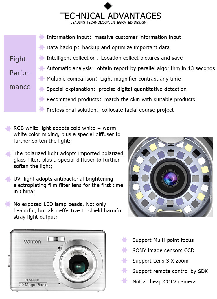 japan software magnifier beauty machine mirrorskin testing 3d digital mobile skin facial analyzer for Skin Mositure