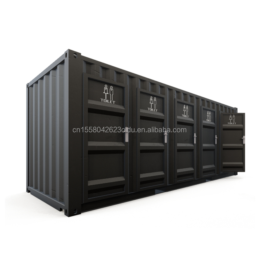 Steel Public Restrooms Flat Pack Customized Modern Design Prefab Container House for Hotel Application Customized Color