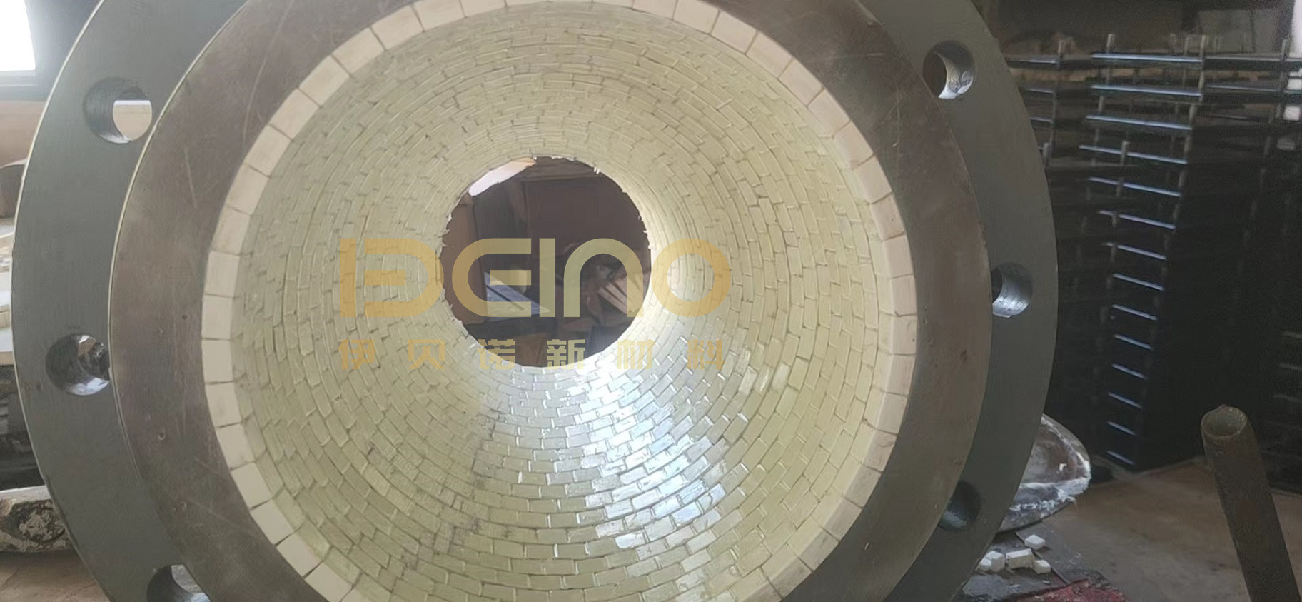 High Strength Alumina Wear Resistant Ceramic Pipe For Industrial Glazed Surface