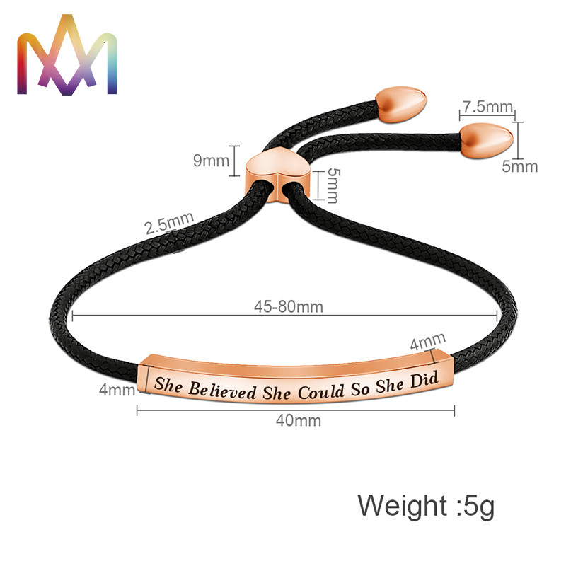 Rust Resistant Adjustable SS Nameplate Bracelet 45MM
