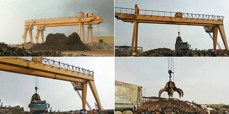 Remote Cabin Control 3000KN Double Girder Gantry Crane Q235 Steel