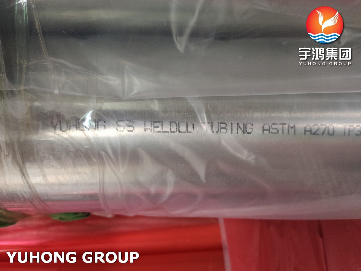 ASME SA270 ASTM A270 Stainless Steel Welded Tube Polished 320 240 GRIT TP304