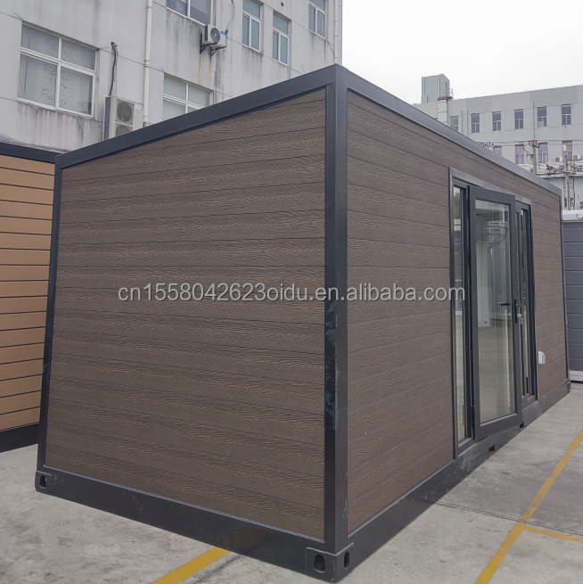 20ft Modern Design Prefabricated Wooden House Steel Material Tiny Container House for Hotel/Couple Vocation Outdoor Stay