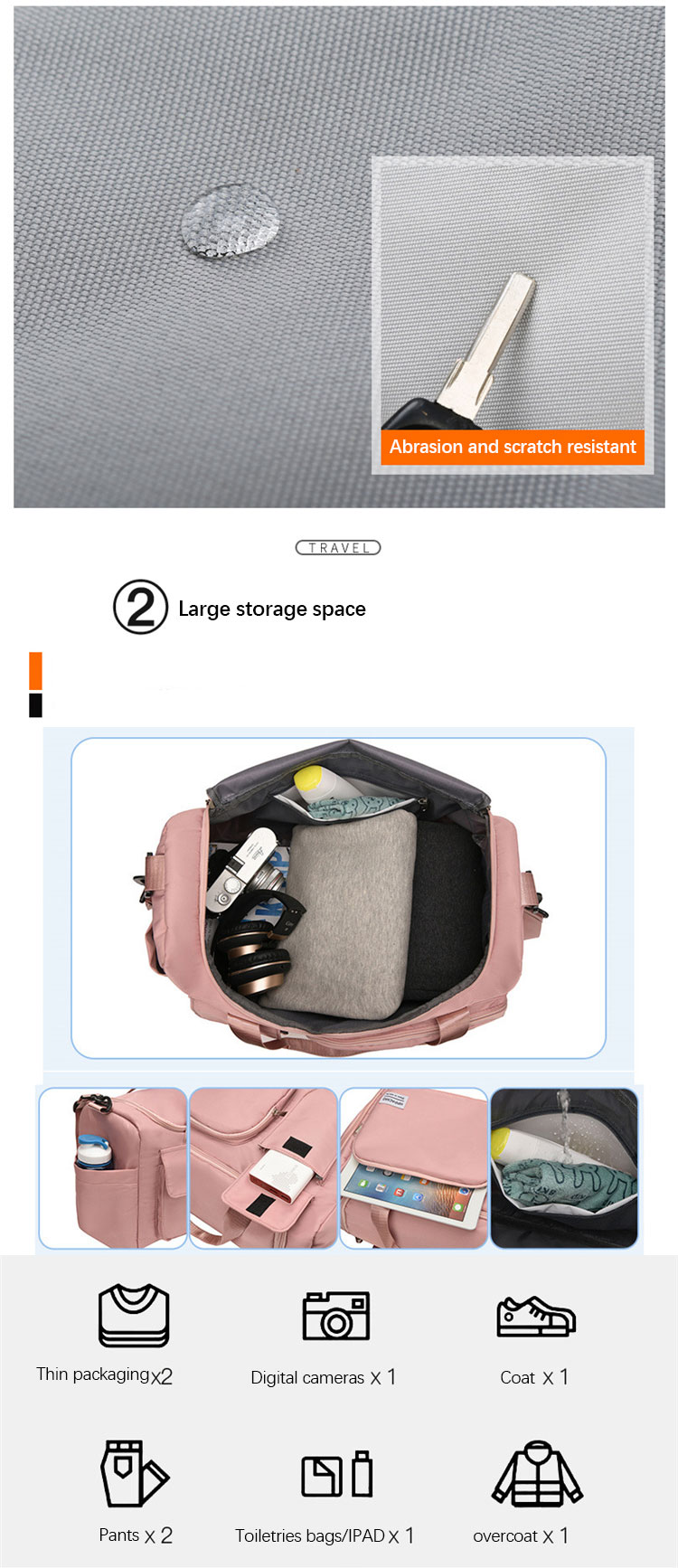 Sympathybag New independent shoe position fitness bag wet and dry separation swimming bag oxford yoga leisure travel bag