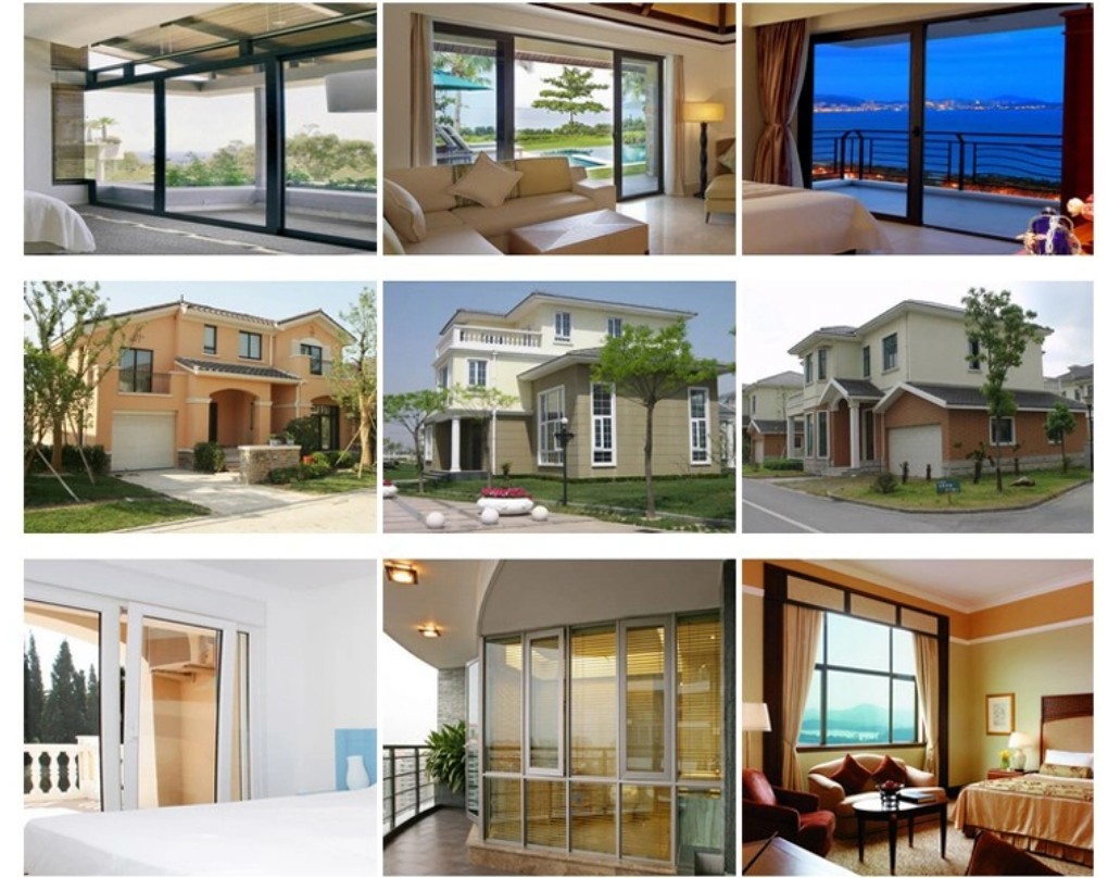 Wooden UPVC Casement Doors 60 Series UPVC Profile Glass Doors