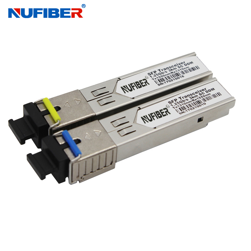 SFP Module Gigabit SC Connector 1.25G WDM 3km 1310nm/1550nm SC DDM compatible with Cisco
