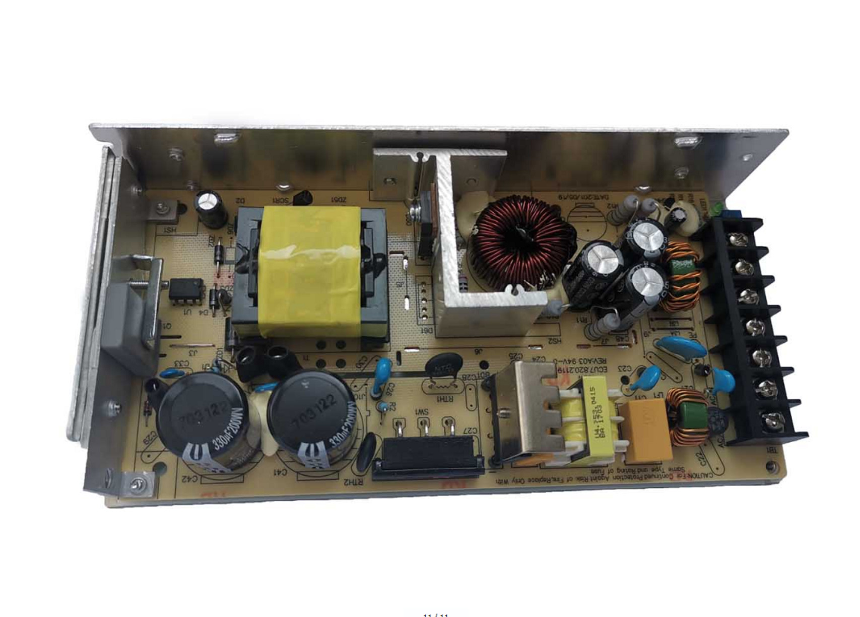 70W 230V AC Input Only Panel Mount Power Supply Metal Case 100 % Full Load