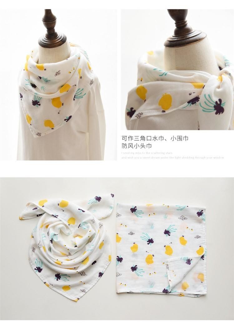 Safer Muslin Baby Bibs Reusable Eco Friednly Baby Bibs Triangle Shape