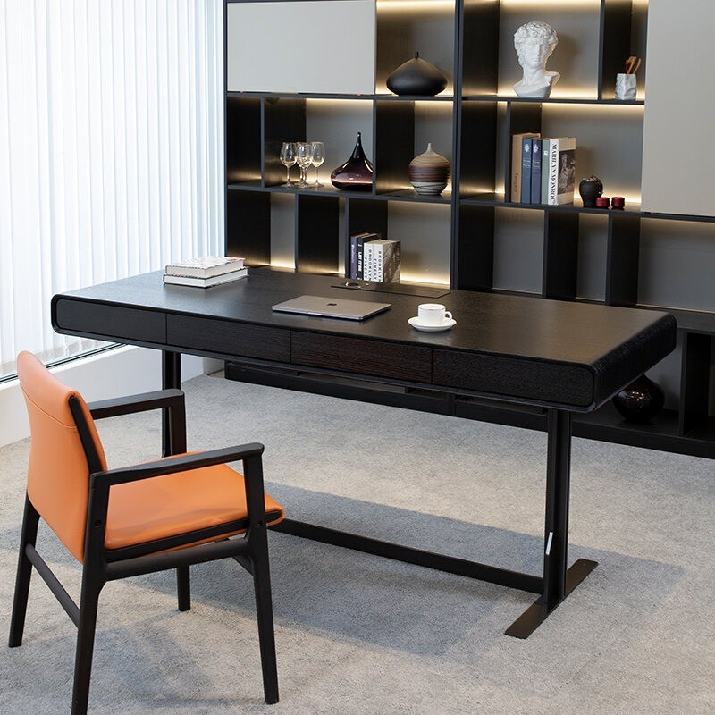 Italian Style Simple T Leg Writing Desk for Commercial Home