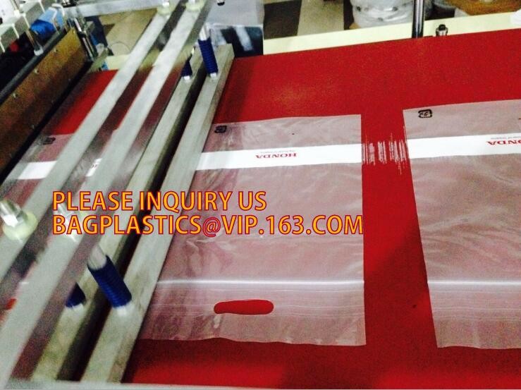 High Quality Two Track Transparent Vacuum Plastic PE Zipper for package bag, separable plastic open end double track zip