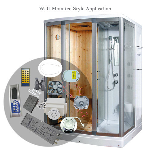 Metal Commercial Steam Room Equipment Multiple Functions Wall Mounted / Floor Mounted Style