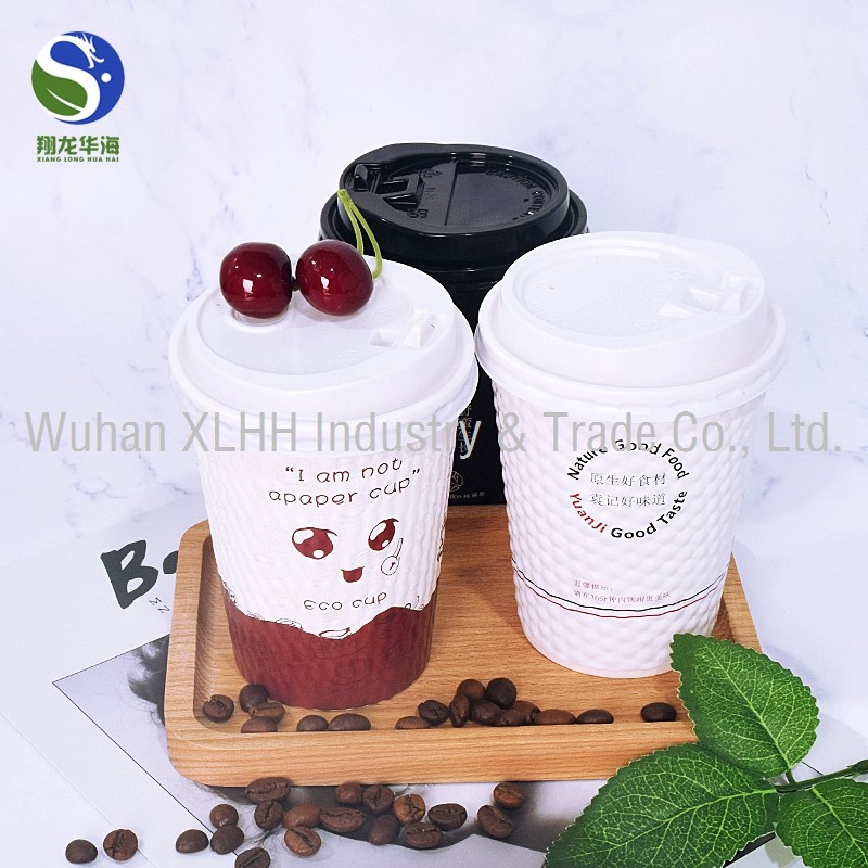 Stackable Double Walled Disposable Coffee Cups Eco Friendly Coffee Cups