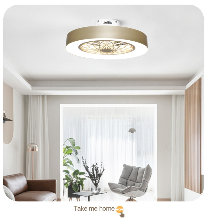 5 PC Blades Indoor Dimmable LED Ceiling Fan With Remote Control Switch