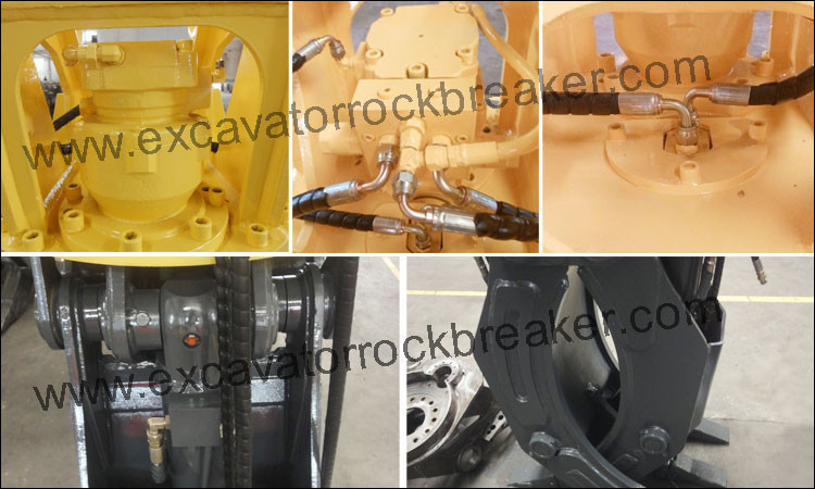 360 Degree Rotating Hydraulic Log Grapple For CAT 312CL 314 315 Excavator