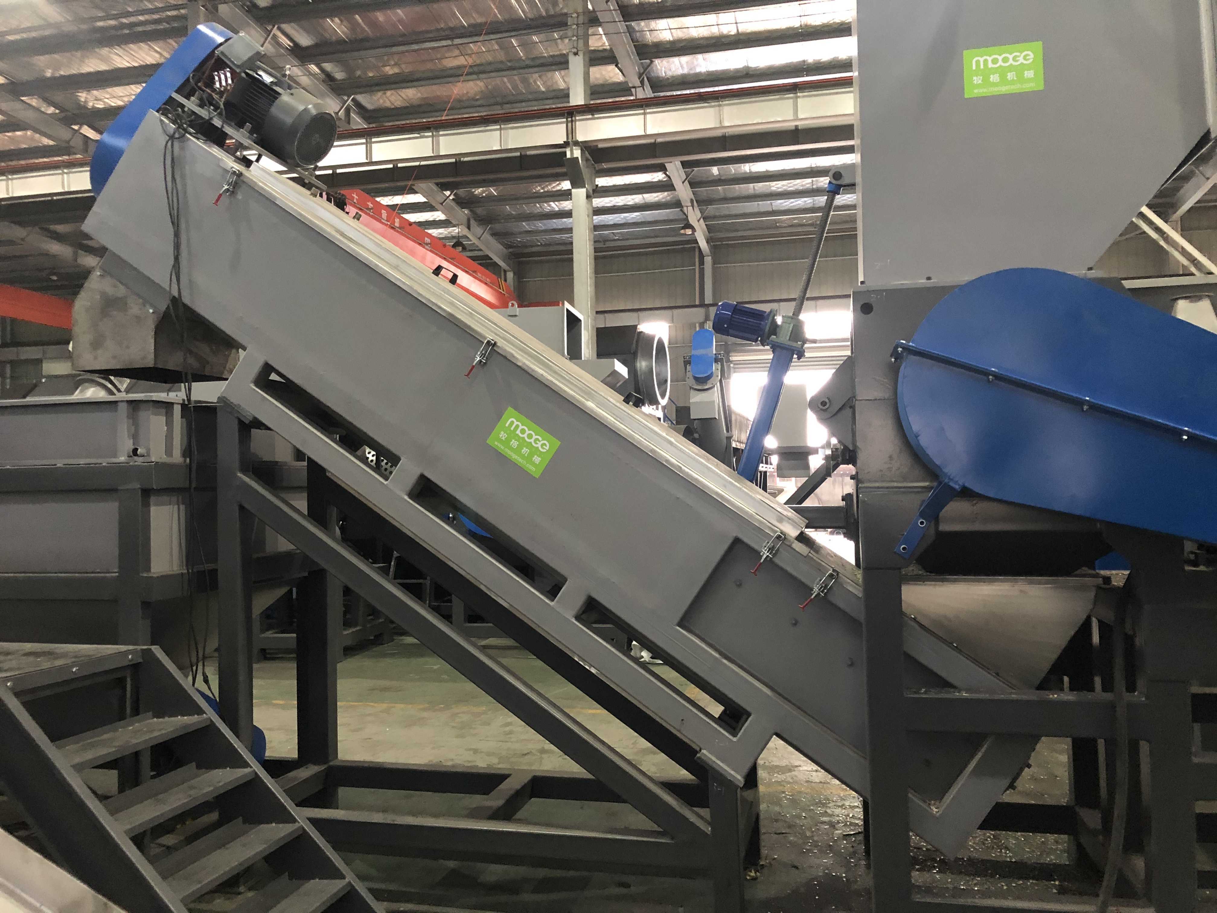 300-1000kg/H Agricultural Film Recycling Machine HDPE Pelletizing